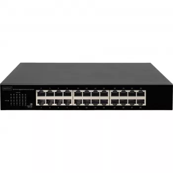 DIGITUS DN-80113-1 24-port Gigabit switch, 19 inch rackmontering, 48 Gbps, unmanaged