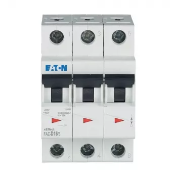 EATON FAZ-D16/3 ledningsbeskyttelsesafbryder 16A 3-polet D-karakteristik 6kA 278896