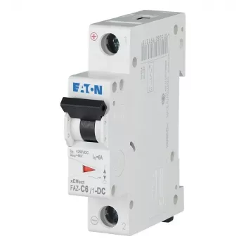 Eaton FAZ-C6/1-DC automatsikring, 1-polet, 6 A, type C, DC, 279125