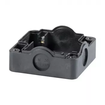 Eaton 229753 bundplade til kontaktboks, skruemonteret, sort, 85 x 85 x 101 mm