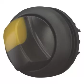 Eaton M22S-WLKV-Y vælgerkontakt-drev, 3-position, drejeknap, sort, plastfrontring 284543