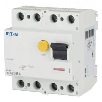 Eaton PXF-63/4/05-A fejlstrømsafbryder (RCCB), 4-polet, 63 A, 50 mA, type A 236805