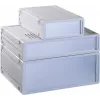 Bopla ULTRAMAS UM62009L Desktop Enclosure, ABS, Light Grey, 290.9 x 62.2 x 199 mm, with 2x FP60009 Front Panels 55620010.MT8