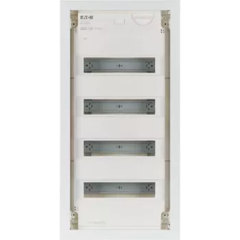 Eaton KLV-48HWP-F indbygningsfordelerskab, 4 rækker, 48 moduler, hvid ståldør 178812