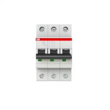 ABB S203-D16 2CDS253001R0161 Miniature Circuit Breaker, D-Curve, 16 A, 3-Pole, 6 kA
