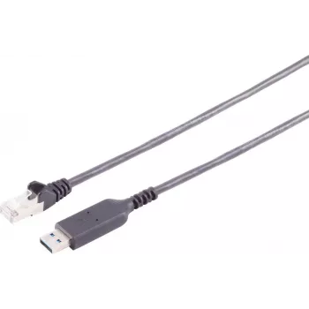 S CONN MAXIMUM CONNECTIVITY USB-A LAN-adapterkabel 1G, USB Type-A stik til RJ45, PVC, sort, 1,5 m (13-52155)