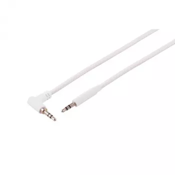S CONN maximum connectivity lydkabel 3,5 mm TRS vinklet til lige hvid 1,2 m 14-07126