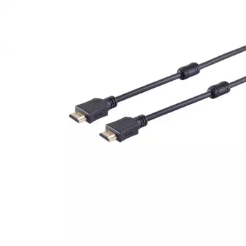 S CONN MAXIMUM CONNECTIVITY 77478-15-FERRIT HDMI-kabel, HDMI-A-stik til HDMI-A-stik, forgyldte kontakter, ferrit, Full HD, Ultra HD, 3D, HEAC, 15 m