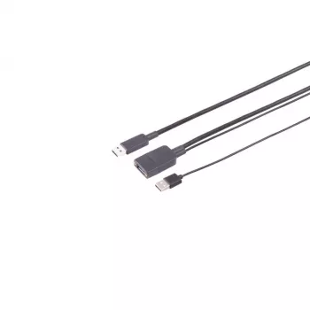 S CONN MAXIMUM CONNECTIVITY USB-A optisk forlængerkabel USB 3.2 Gen 2, A-stik til A-bøsning, 10 Gbps, 10,0 m, sort (30-37075)