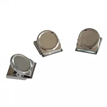 FRANKEN HMC35 magnetclip, 40 x 35 mm, 500 g holdekraft, sølv