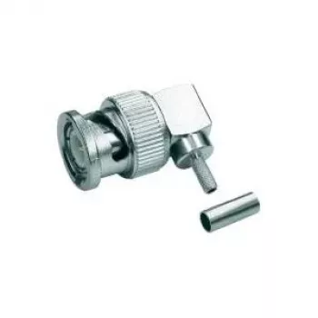 Telegärtner J01000A0010 BNC-kabelvinkelstik, crimp/lod, G07, 50 ohm, til RG 316/U