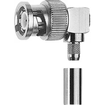 Telegärtner J01000A0033 BNC-kabelvinkelstik, crimp/lod, G08, 50 ohm, til RD-316