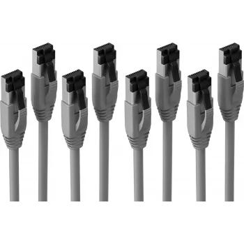 S CONN Maximum Connectivity Basic-S patchkabel Cat. 8.1 F/FTP PIMF LSZH grå 1,0 m – 4-pak (SC08-41020-4)