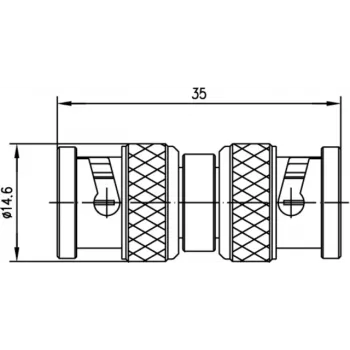 Telegärtner BNC-adapter, BNC-stik til BNC-stik, 50 ohm, J01004A0806