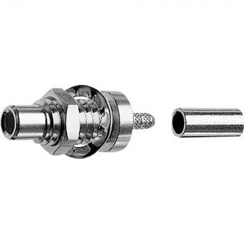 Telegärtner SMC-stik, indbygning, 50 Ohm, loddeforbindelse, nikkelpletteret hus, forgyldt inderkontakt J01170A0151