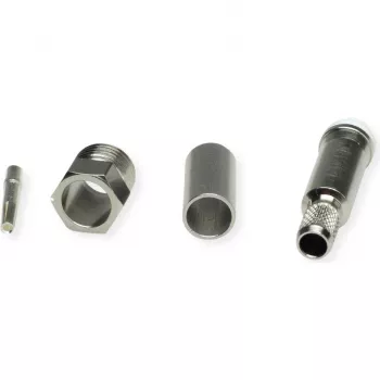 TELEGÄRTNER TEGA J01701A0007Z FME-kabelbøsning crimp RG58C/U 50 Ohm nikkel/guld