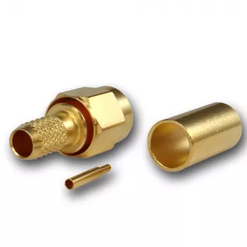 Telegärtner SMA Cable Plug Crimp/Solder G01, RG-58C/U, Gold, 1 Piece (J01150A0041Z)