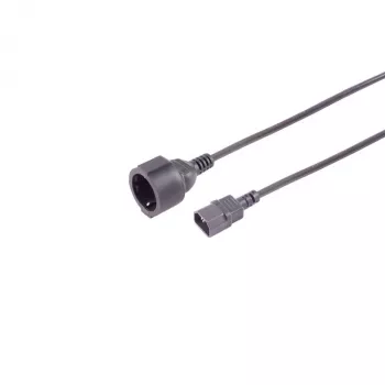 S CONN MAXIMUM CONNECTIVITY IEC C14 til CEE 7/3 adapterkabel, 1mm², UPS, 0,3 m 09-07305