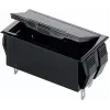 Bopla batteriholder til 2 AA (Mignon) celler, 9V-blok-tilslutning, loddeører, 65 x 37 x 21,5 mm, sort 46300000