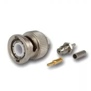 Telegärtner BNC crimpstik 50 Ohm til RG-178 B/U, lige, nikkel-/forgylt, 1 stk.
