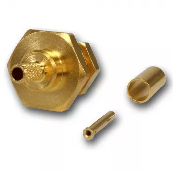 Telegärtner SMA-bøsning crimp indbygningsbøsning til RG-316/U, forgylt, 50 Ohm, DC-6 GHz J01151A0001Z