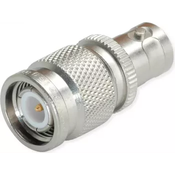 Telegärtner BNC-bøsning til TNC-stik adapter, 50 Ohm, nikkelbelagt messing, DC-4 GHz, lige