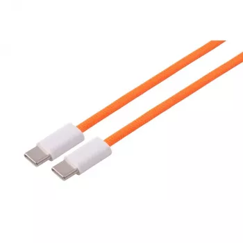 S CONN MAXIMUM CONNECTIVITY USB-C til USB-C ladekabel 240W, 3m, orange flettet tekstil 14-22047