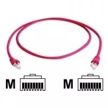 TELEGÄRTNER RJ45 crossover-netværkspatchkabel CAT 6A S/FTP 0,5 m rød halogenfri flammehæmmende L00000A0118
