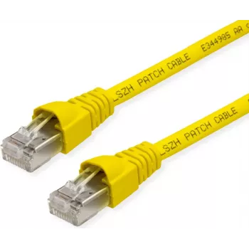 TELEGÄRTNER TEGA Cat.6A S/FTP patchkabel, RJ45, LSZH, gul, 2,5 m L00002A0213