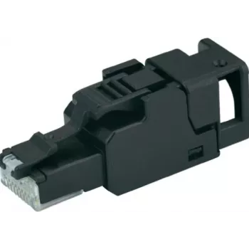 TELEGÄRTNER UFP8 RJ45 feltmonterbart stik, Cat 6a, uafskærmet, værktøjsfri IDC, med knækbeskyttelse J00026A3000