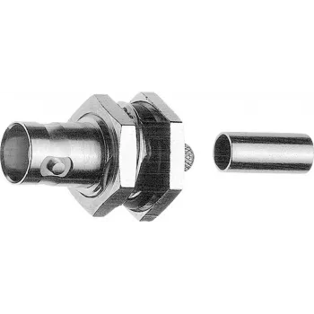 TELEGÄRTNER BNC-indbygningsbøsning, crimp, 75 ohm, RG-62 A/U, 5-pak (J01003A1260)