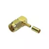 TELEGÄRTNER SMA-vinkel-crimpstik til RG-58 C/U, guld, 5-pak J01150A0091