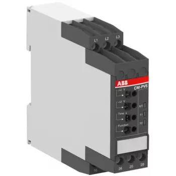 ABB CM 3-Phase Monitoring Relay, 2 C/O, 300-500 V AC, 0.1-30 s 1SVR730794R3300