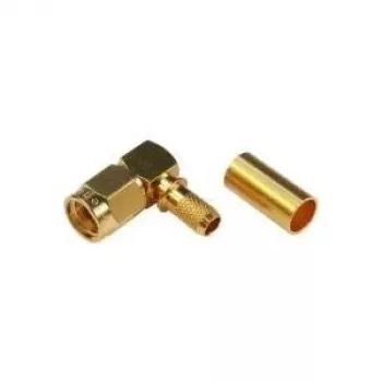 TELEGÄRTNER RP-SMA vinkel-crimpstik til RG-58C/U, 50 Ohm, forgyldt
