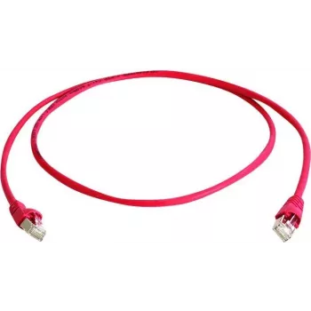 Telegärtner MP8 FS 600 Cat.7 S/FTP patchkabel, RJ45-stik til RJ45-stik, 50 m, rød