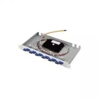 TELEGÄRTNER 19 inch 1U fiber-patchpanel eco, 12x ST duplexkoblinger, 12x ST pigtails, OM2 50/125 multimode, formonteret, rackmontage, sort H02030B9000