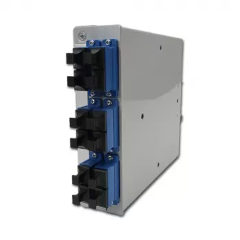 Telegärtner STX DIN-skinne fiberfordeler, 6x SC Duplex Singlemode, 12-fiber splejsekassette, pigtails, klar til splejsning H82050E0002