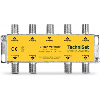 TechniSat 8-vejs fordeler med DC-gennemgang, uden diodeadskillelse (0022/3110)