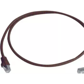 Telegärtner S/FTP Cat 6A patchkabel, PiMF, 1 m, rød, ét vinklet stik, LSZH L00000A0196