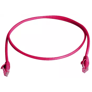 Telegärtner 100009033 RJ45 patchkabel, CAT 6, 10,0 m, rød, flammehæmmende, med knækbeskyttelse