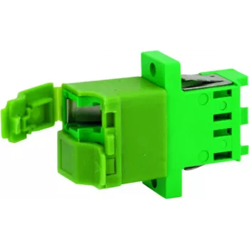 Telegärtner J08071A0028 LC/APC Simplex Adapter, Green, Zirconia Sleeve