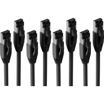 S CONN MAXIMUM CONNECTIVITY Cat. 8.1 F/FTP PIMF LSZH patchkabel, 10 m, sort, 4-pak SC08-41075-4