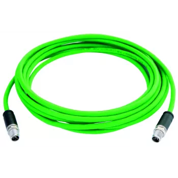 TELEGÄRTNER TEGA L80000A0000 STX M12 X-kodet Cat.6a Industrial Ethernet patchkabel, 0,5 m