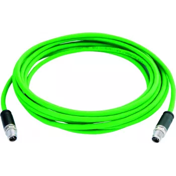 TELEGÄRTNER Cat.6A Industrial Ethernet patchkabel, M12 X-kodet stik til M12 X-kodet stik, 1,0 m, PUR grøn L80000A0001