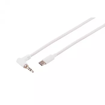 S CONN MAXIMUM CONNECTIVITY USB-C lydkabel, 3,5mm vinklet stik, TRS, hvid, 1,2m (14-06126)
