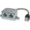 S CONN MAXIMUM CONNECTIVITY RJ45 telefon-/ethernet-splitter-adapter, Cat. 5e, afskærmet, 0,1 m, sort 75002-2