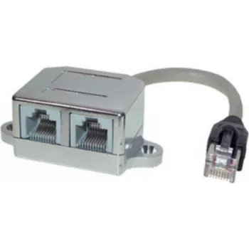 S CONN MAXIMUM CONNECTIVITY RJ45 telefon-/ethernet-splitter-adapter, Cat. 5e, afskærmet, 0,1 m, sort 75002-2
