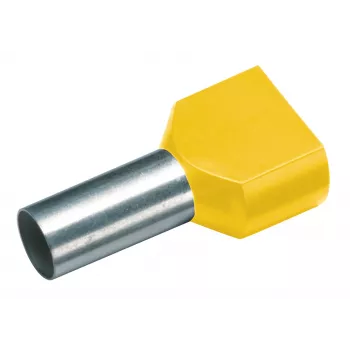 Cimco 187712 dobbelt-endehylse 6 mm² delisoleret gul (100 stk.)