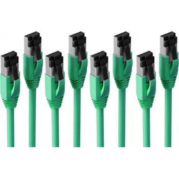 S CONN MAXIMUM CONNECTIVITY BASIC-S Cat. 8.1 F/FTP PIMF LSZH patchkabel, grøn, 7,5 m, 4-pak SC08-41063-4