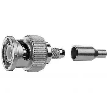 Telegärtner BNC-kabelstik crimp G04 75 Ohm, crimp/crimp, Standard, A2505, G04 (RG-179B/U) - 1 stk.